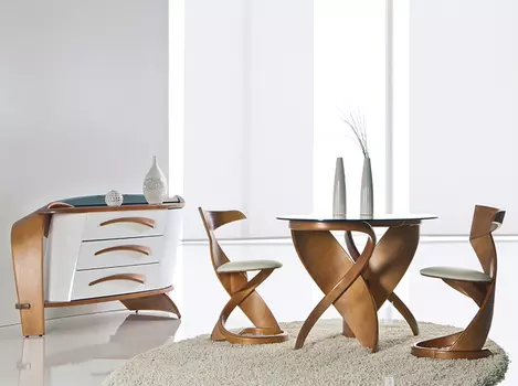 Стол обеденный Virtuos со стеклянной столешницей