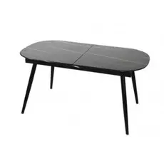 Стол овальный раздвижной черного цвета