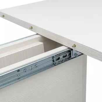 Стол раздвижной мартин наварра белая/алюминий