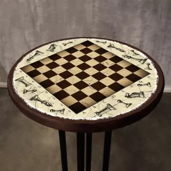 Стол шахматы из массива сосны