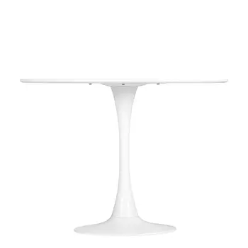 Стол Tulip с круглой столешницей белого цвета 90х73