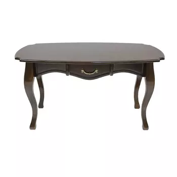 Стол журнальный элит с выдвижным ящиком орех