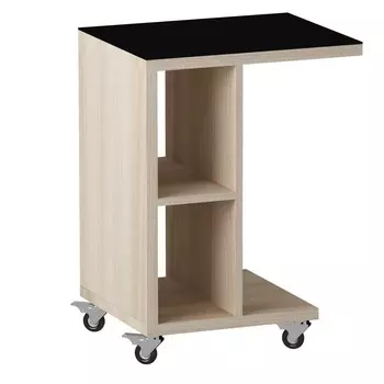 Стол журнальный на колесиках ясень светлый