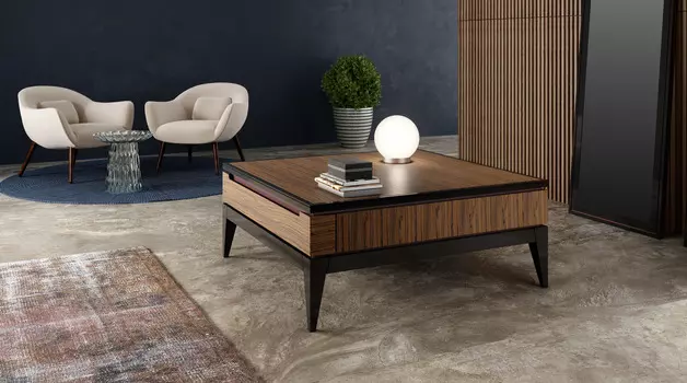 Стол журнальный с выдвижным ящиком Alto зебрано