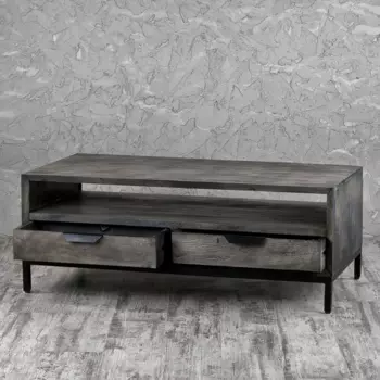 Стол журнальный серого цвета