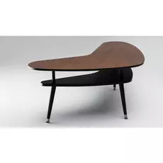 Стол журнальный Woodi "Бумеранг" из дерева с темно-коричневыми столешницами