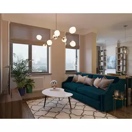 Стол журнальный Woodi "Почка" со светло-серой столешницей