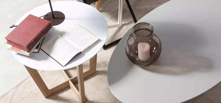 Столик журнальный Julia Grup Rondo с основанием из массива дерева