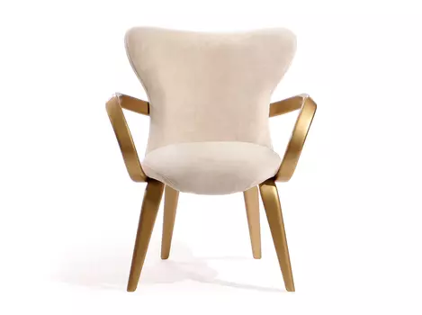 Стул "Apriori s" с подлокотниками из гнутого дерева