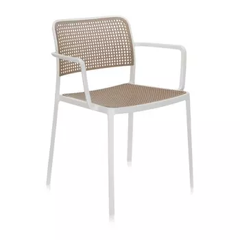 Стул Audrey бежевого цвета с подлокотниками