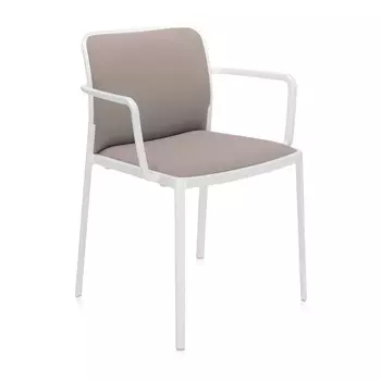 Стул Audrey Soft бежевого цвета с подлокотниками