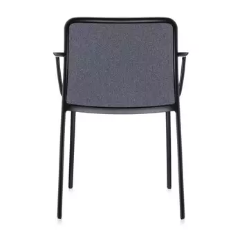 Стул Audrey Soft серого цвета с подлокотниками