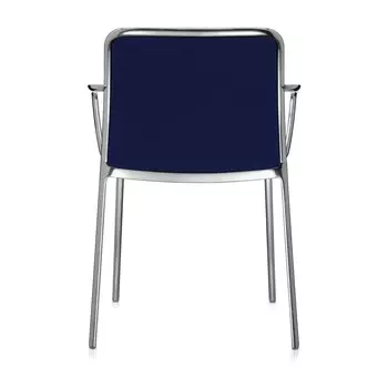Стул Audrey Soft темно-синего цвета с подлокотниками