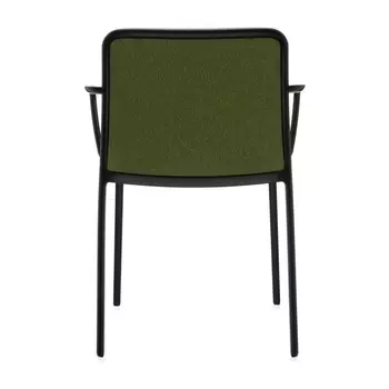 Стул Audrey Soft зеленого цвета с подлокотниками