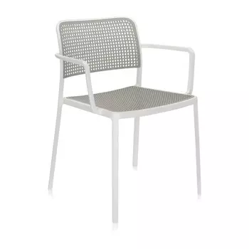 Стул Audrey светло-серого цвета с подлокотниками