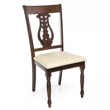 Стул Bad Cappuccino из ткани и массива гевеи