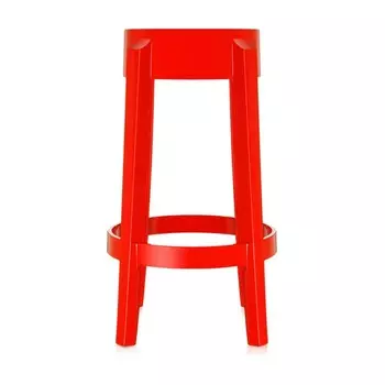 Стул барный Charles Ghost красного цвета