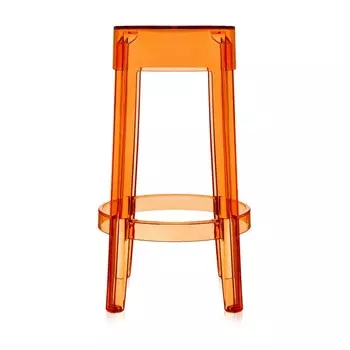 Стул барный Charles Ghost оранжевого цвета