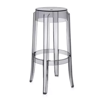 Стул барный Charles Ghost серого цвета