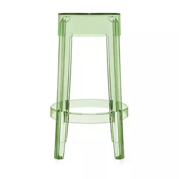 Стул барный Charles Ghost зеленого цвета