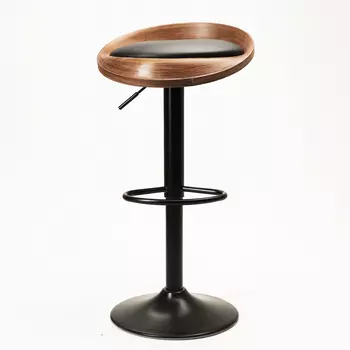 Стул барный Goe черный, орех