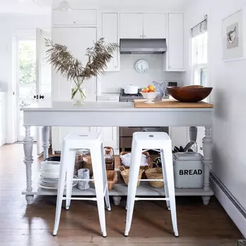 Стул барный Tolix из стали белого цвета