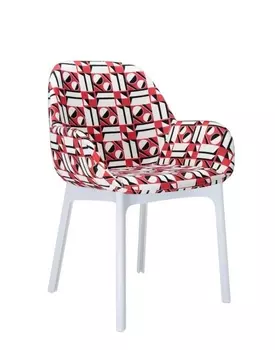 Стул Clap Double j. Geometrico красный с белыми ножками