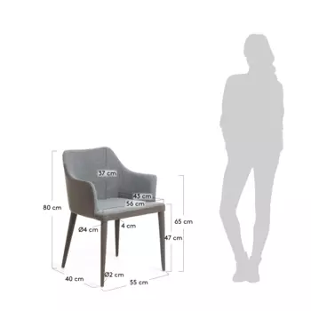 Стул Danai темно-серого цвета