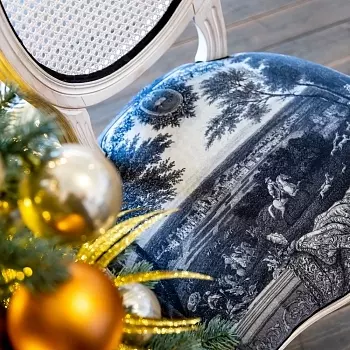 Стул фонтенбло со спинкой из ротанга