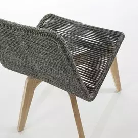 Стул Glendon с сидением из серого каната