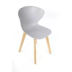Стул Gracia серый c деревянными ножками