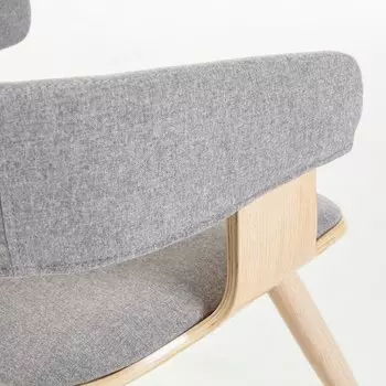 Стул Heiman с обивкой светло-серого цвета