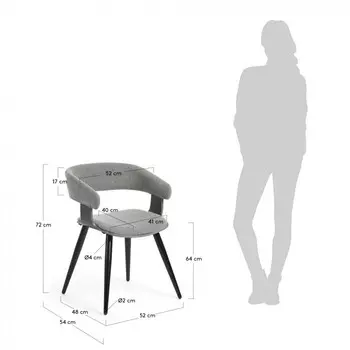 Стул Heiman серого цвета