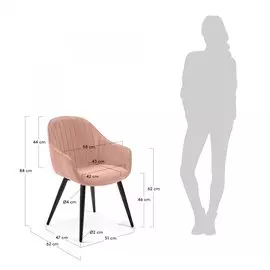Стул Herbert розового цвета