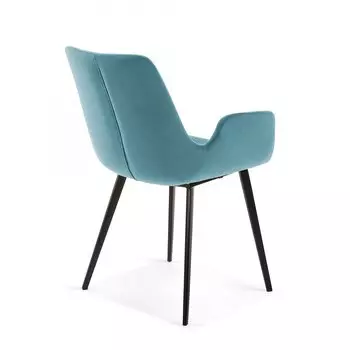 Стул Hermann из велюра бирюзового цвета