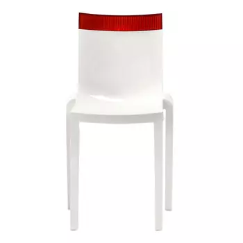 Стул hi-Cut белого цвета с красной вставкой