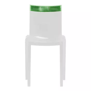 Стул hi-Cut белого цвета с зеленой вставкой
