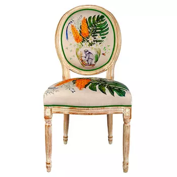 Стул интересующаяся всем с цветочным принтом