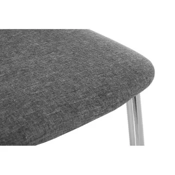 Стул Jenda Fabric Grey на металлическом каркасе с серой обивкой
