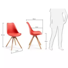 Стул Julia Grup Lars красного цвета