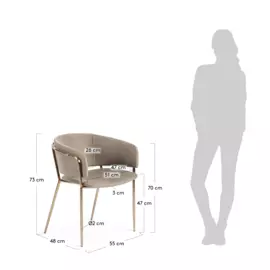 Стул Konnie серо-коричневого цвета