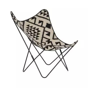 Стул-кресло Flynn черно-белого цвета