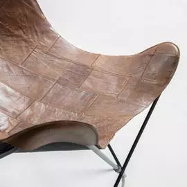 Стул-кресло Flynn Patchwork Leather Chair