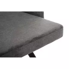 Стул Lans на металлическом каркасе с обивкой темно-серого цвета