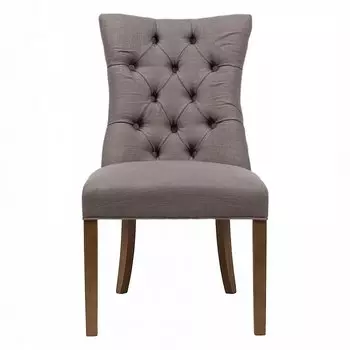 Стул Lindor с обивкой из вельвета серого цвета