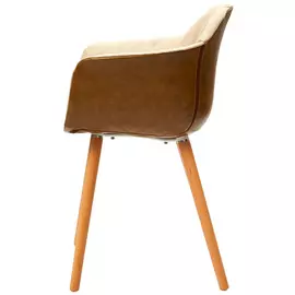 Стул Lotta Beige с обивкой бежевого цвета и металлическим каркасом