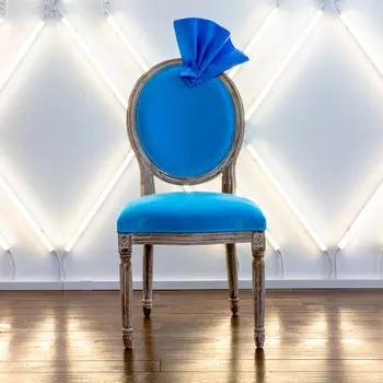Стул луи лазурный берег в обивке из велюра бирюзового цвета