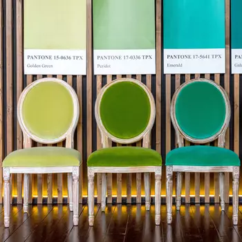 Стул луи липовый цвет с велюровой обивкой