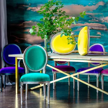 Стул луи мимоза с велюровой обивкой