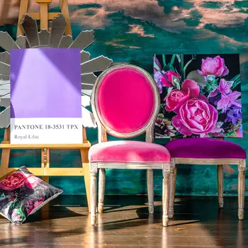 Стул луи с обивкой розового цвета